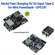 Modul Powerbank 3 In 1 DIY Kit Charger 5V 2A Mini UPS Power Bank Input Type-C