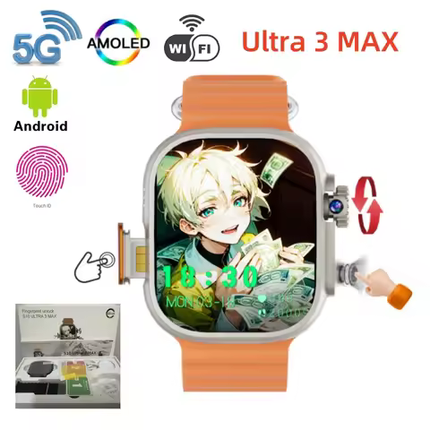 S10 ultra 3 max SmartWatch 4G/5G Android OS GPS 2.2inch AMOLED Smart Watch Play Store Download TOUCH