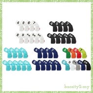 [BaositybbMY] 9Pcs Golf Iron Headcover Golf Club Head Cover Protection Protector Golf