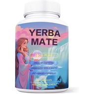 Yerba Mate Capsules - Natural Caffeine Boost, Brain Fog Buster & Metabolic Support | Clean Energy & 