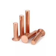 Copper countersunk head rivets GB869 percussion type flat head flat cone head solid rivets Copper d 