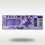 Australia smiggle original children's pencil case girl pop-on pen bag calculator purple butterfly unicorn kawaii school supplies