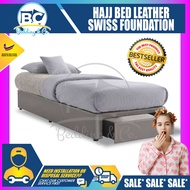 *New Design* Hajj Bed Leather Swiss Foundation Divan - King Size / Leather Divan / Solid Divan Bed / Bedframe Katil / Hotel Bed / Katil Bed Frame / Divan Only AS PF