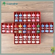 TAMAKO 6Pcs Christmas Wooden Carousel, Gifts Mini Christmas Handmade Carousel,  DIY Crafts Xmas Caro