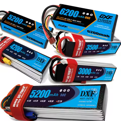 DXF 2S 3S 4S 6S RC Lipo Battery 7.4V 11.1V 14.8V 22.2V 3300mah 4500mah 5200mah 6200mah 6500mah T Dea
