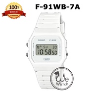 !!ประกัน1ปีและกล่อง CMG!! CASIO รุ่น F91WB นาฬิกาผู้ชาย นาฬิกาผู้หญิง สายเรซิ่น F91 F-91 F-91WB F-91