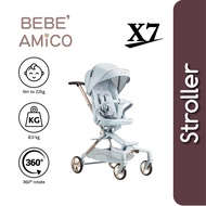 Bebe Amico Dual Two Ways Facing Stroller X7 With 360 Rotation Seat