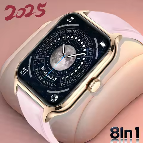 2025 New Pro 8in1 Smart Watch Ladies 2.01” HD Surprise Gift Fitness Tracker Bluetooth Call Custom Ph