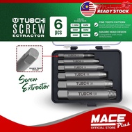 6PCS TUOCHI Damaged Screw Extractor Set Bolt Remover Screw Drill Bit Extractor Broken Extractor Tool