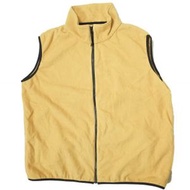 CAL O LINE x Pilgrim Surf+Supply 22秋冬特別訂做 日本製造 PILLOW VEST 抓絨拉鍊背心 CL222-PG01 L 黃色背心 [二手] [CAL O LINE