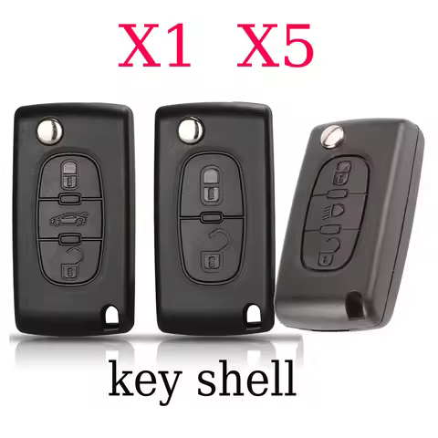 jingyuqin X1 X5 Remote Car Key Case Shell For Peugeot 307 407 308 607 For Citroen C2 C3 C4 C5 C6 C8 