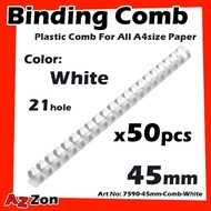 45mm Plastic Binding Comb / Plastic Comb / Binding Comb / Buku Skrap Binding Comb / Projek Comb