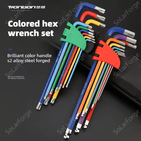 Allen Key Set L Wrench Kit For Allen Screw 9PCS Long Arm Hex Key Set 1.5mm To 10mm Hexagon Spanner H