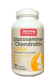 Jarrow Formulas - (到期日=8/25)葡萄糖胺和軟骨素，240粒膠囊，Glucosamine + Chondroitin 骨骼和關節產生透明質酸所必需的物質維生素 C 和和錳幫助膠原