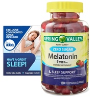 Spring Valley Zero Sugar Melatonin 5 mg 120 Gummies Sleep Support Dietary Supplement Bundle with Hav