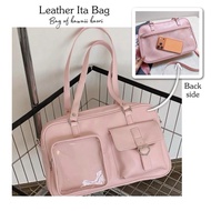 “ Sweetheart “ITA BAG - 2 way bag leather bag for school