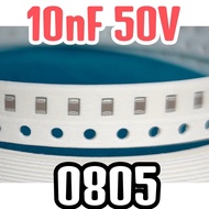 10pcs Ceramic Capacitors SMD 0805 2012 50V 10nF 10 nF 0.01uF 0.01uF 50V 0.01 uF 0.01 uF 50V 10000pF 