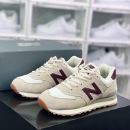 P3.21P New Balance 574 Beige Classic Wear Resistant Non-Slip Low Cut Vintage Running Shoes Women's W