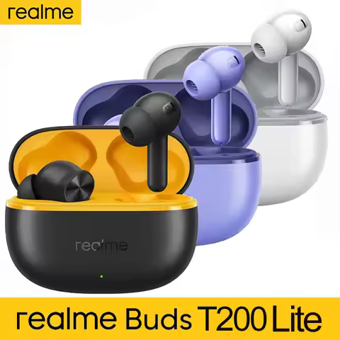 Original realme Buds T200 Lite Earbuds TWS Bluetooth 5.4 48Hour Battery Noise Cancellation Earphone