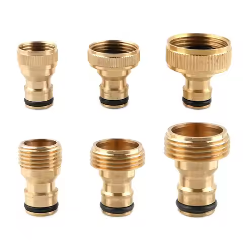 1pc Brass 1/2" 3/4“ 1 Inch Thread Quick Connector Garden Irrigation Connector Faucet Nozzle Adapter 