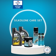 Silkolene Motorcycle Care Set with Silkolene Comp Engine Oil 4T &amp; Silkolene Titanium Chain Lube &amp; Silkolene Engine Flush