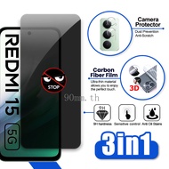Redmi 15 5G Privacy Tempered Glass for Xiaomi Redmi 15 5G 15C 14C 13 13C 5G 4G Screen Protector Came