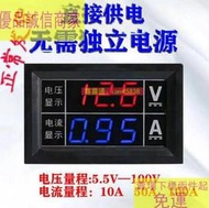 免運~全網最低價~DC5.5-100V 10A50A100A直流電壓電流表電壓表LED雙顯數字數顯表頭  露天市集  全