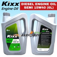 100% original KIXX 15W40 Diesel Engine Oil HD1 API CI-4 Semi Synthetic (6L) 6Litre Made In Korea Min