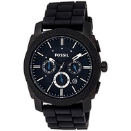 Fossil Men's FS4487 Machine Chronograph Black Silicone Watch .