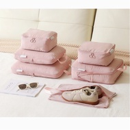 6Pcs Set Compression packing cube Packing Cube Packing Cubes Travel Storage Bag Luggage Storage Bag