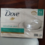 ♞Dove Bath soap, Sensitive skin, 16 bars or 4 bars, 106 g ea