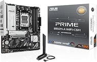 ASUS Prime B850M-A WiFi-CSM AMD AM5 B850 mATX Motherboard, DDR5, PCIe 5.0 Ready, 3X M.2, Wi-Fi 6E, 2