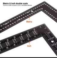 Per pc 8"x12"& 16"x24"  inch/mm steel square measuring tools metal ruler squala