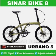 Sepeda Lipat Ukuran 20 Inch POLYGON URBANO 5 Alloy 9 Speed Rem Cakram