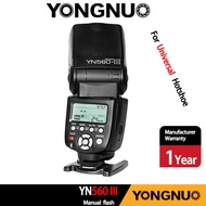 YONGNUO แฟลช GN58 YN560III แบบแมนนวลตัวยิงแฟลชสำหรับ Canon Nikon Sony Fujifilm Pentax Olympus พร้อมร