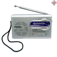 [TOP] INDIN BC-R119 AM/FM Dual Band Mini Radio Receiver Portable Player Built-in Speaker with a Stan