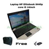laptop hp elitebook 8440p core i5 ram 4gb hdd 320gb free mouse dan tas - hdd 320gb 8 gb
