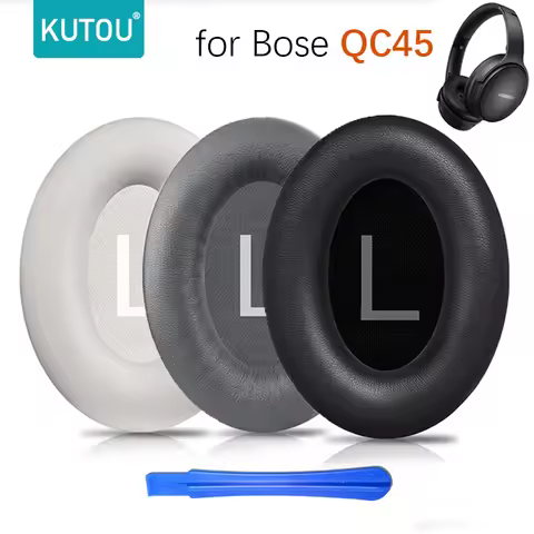 KUTOU Replacement Ear Pads Cushions for Bose QC45 QuietComfort 45 Headphone Softer Protein Leather E