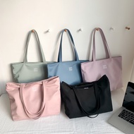 Korean Large Capacity Tote Bag Simple Fashion Nylon Handbag Waterproof Sling Bag for Woman Will Go T