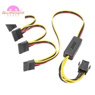 1 Piece Graphics Card 6PIN to  Hard Drive Power Supply Cable  & Red PVC+18AWG Tinned Copper Wire 12V