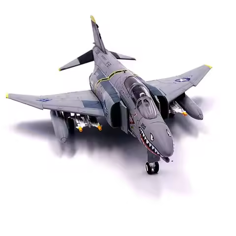 1:100 U.S.F-4 Fighter Phantom 2 Bomber Military Aircraft Model Diecast Airplane Toys for Boys Displa