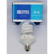 More G80 Energy Savings Spiral Bulb Globe 20W E27 Daylight White Compact Fluorescent Bulb