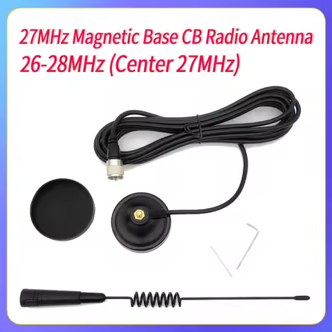 27MHz CB Radio Antenna Magnetic Long Range 27MHz Magnetic CB Antenna with 4m RG58 Cable for Vehicle 