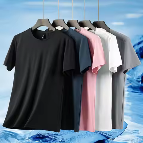 Summer Running T-shirt Quick Dry Breathable Striped T-shirt Men Sportswear Jogging Gym Sport Top Wom