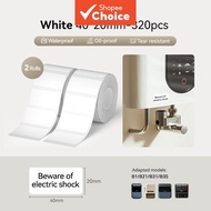 Personalized School 2 Rolls Thermal Label Waterproof Stickers for B1 B21pro B31 B3s Food Clothing