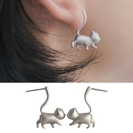 NICE Unique Cat Earring Minimalist Piercing Earring Daily Wear Long Tail Cat Earring