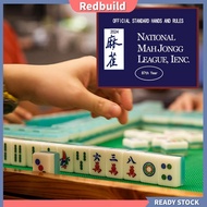 redbuild|  Mahjong Scoring Card Mahjong Rule Book 2024 Mahjong Score Card Set Official National Mahjong League Hands Rules Mah Jongg Paper Scorecard 1/4pcs Pack