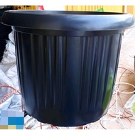 Pot Bunga Plastik Besar Jumbo Pot plastik Besar hitam polos GRACE uk