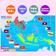 Southeast Asia, Basic and Thick Map Poster