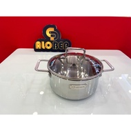 Elmich Trimax XR EL-3839 seamless stainless steel pot size 16cm 3840 size 18cm 3841 size 20cm